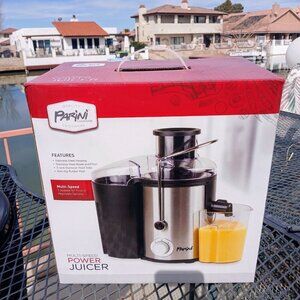 Parini Cookware Multi- Speed Power Juicer New Stainless Steel